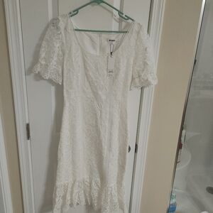 White lace dress